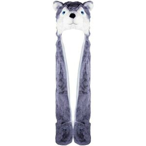 Spirithoods Winter Wolf Plush Faux Fur Hat Scarf Paw Print Mittens 🐺